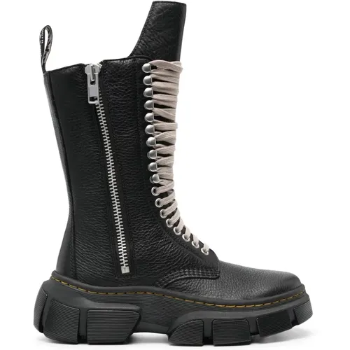 Schwarze Leder Casual Stiefeletten - Rick Owens - Modalova