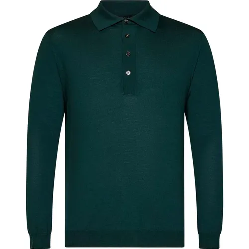 Grünes Merinowoll-Poloshirt - Low Brand - Modalova