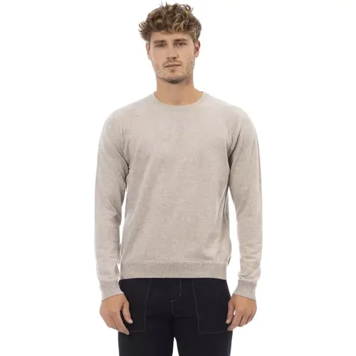 Gemütlicher Cashmere Crewneck Sweater , Herren, Größe: L - Alpha Studio - Modalova