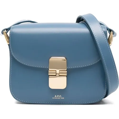 Blaue Grace Mini Leder Tasche - A.p.c. - Modalova