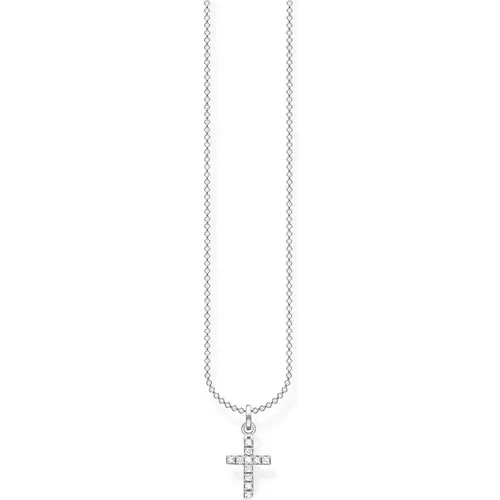 Damen Halskette Kette Kreuz Pave Scke150308 - Thomas Sabo - Modalova