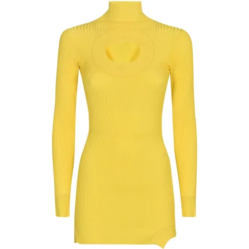 Canary Ribbed Knit Dress , female, Sizes: XS - David Koma - Modalova