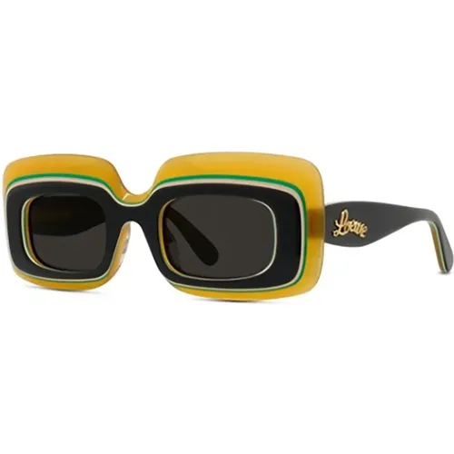 Graue Sonnenbrille Damen Accessoires Ss24 - Loewe - Modalova