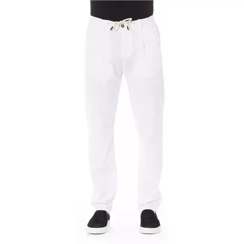 Trendige Weiße Baumwoll-Jeanshose , Herren, Größe: W34 - Baldinini - Modalova