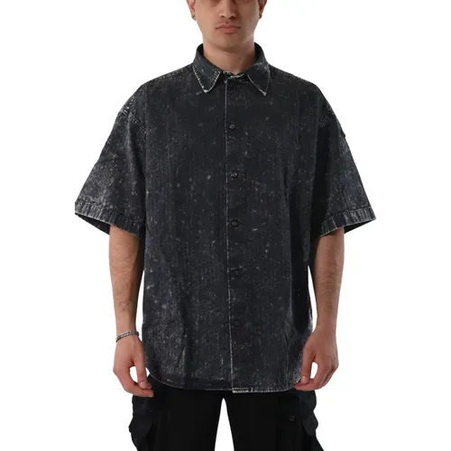 Acid Wash Cotton Shirt , male, Sizes: L, S, M, XL - Diesel - Modalova