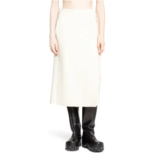 High-Waisted Wool Skirt with Side Pockets , female, Sizes: XS - Jil Sander - Modalova