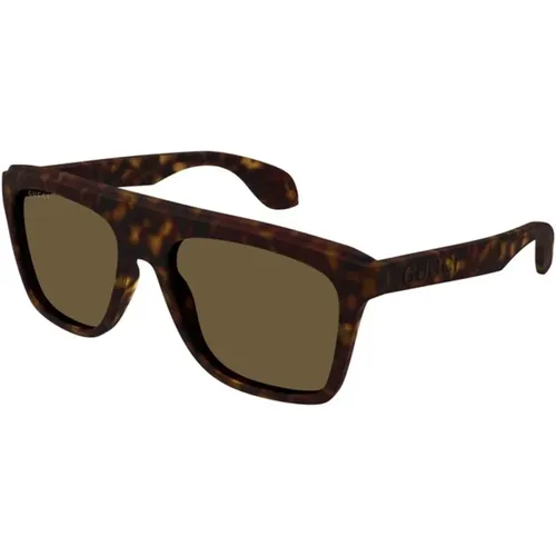 Havana Sunglasses Gg1570S , male, Sizes: 57 MM - Gucci - Modalova