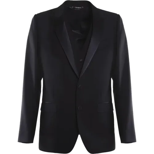 Men`s Formal Suit - Single-Breasted Jacket, V-Neck Vest, Zipper Pants , male, Sizes: L - Dolce & Gabbana - Modalova