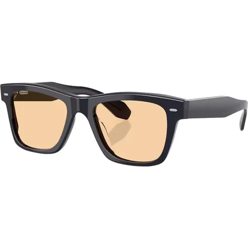 Dark Sunglasses with Light Orange Lenses , unisex, Sizes: 50 MM - Oliver Peoples - Modalova