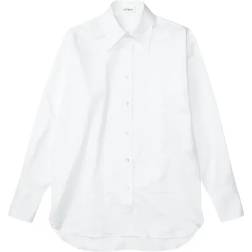 Long Sleeve Shirt with Back Opening Detail , female, Sizes: M, S - closed - Modalova