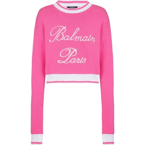 Knit Logo Sweater , female, Sizes: M, XS, S - Balmain - Modalova