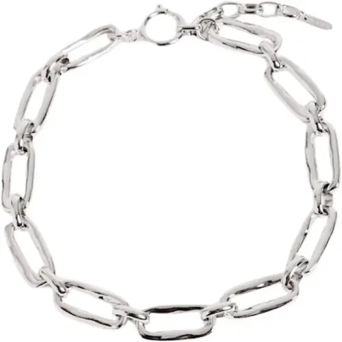 Unregelmäßige Kette Halskette Silber Rhodium,Unregelmäßige Link Kette Halskette Vergoldet - Malababa - Modalova