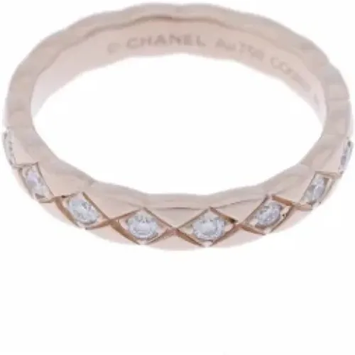 Pre-owned Rose Gold rings , female, Sizes: ONE SIZE - Chanel Vintage - Modalova