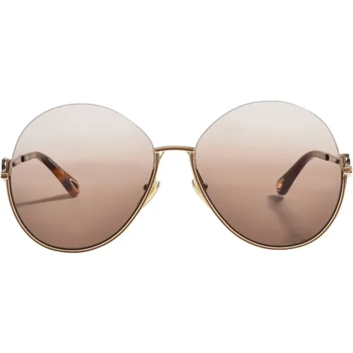 Sonnenbrille aus goldmetall - Siebzigerjahre-Glamour , Damen, Größe: ONE Size - Chloé - Modalova