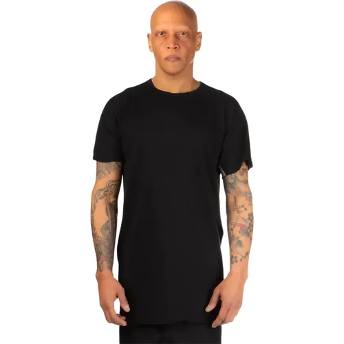 Schwarzes Baumwoll-T-Shirt mit Einzigartigem Design , Herren, Größe: 2XL - Boris Bidjan Saberi - Modalova