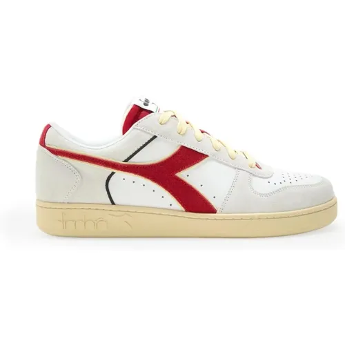 Rote Leder Sneakers Herbst/Winter Stil - Diadora - Modalova