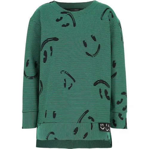 Gestreiftes Smiley Sweatshirt , Damen, Größe: M - Doris Streich - Modalova