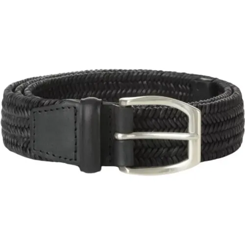 Leather Braided Belt , male, Sizes: 95 CM, 90 CM, 105 CM - Orciani - Modalova