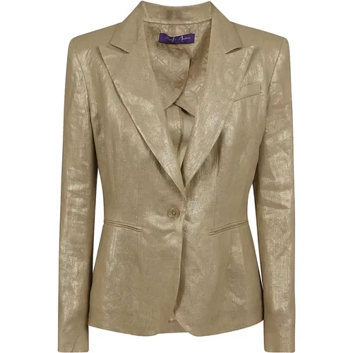 Light Gold Blazers for Women , female, Sizes: M - Ralph Lauren - Modalova