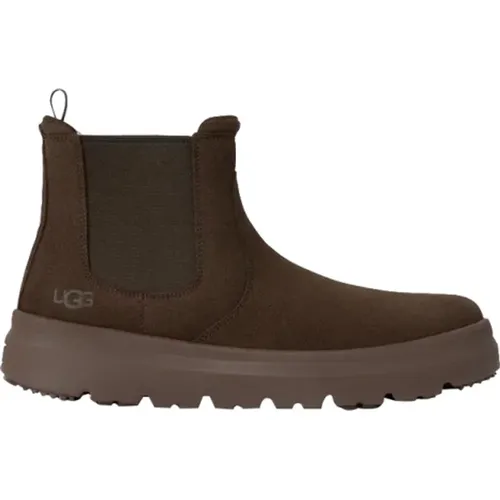 Brauner Chelsea Lederstiefel , Herren, Größe: 44 EU - Ugg - Modalova