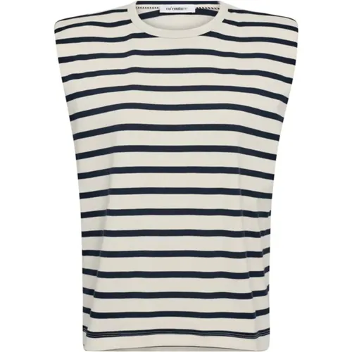 Klassisches Streifen T-Shirt , Damen, Größe: L - Co'Couture - Modalova