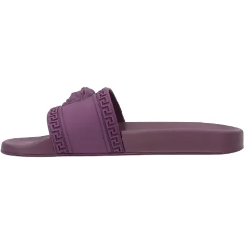 Rubber sandals , male, Sizes: 9 1/2 UK - Versace - Modalova