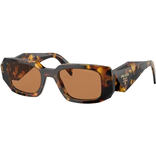 Polygonal Tortoise Sunglasses , unisex, Sizes: 49 MM - Prada - Modalova