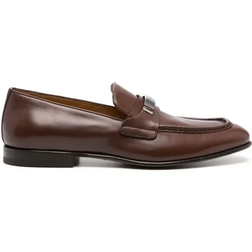 Metal Engraved Moc Calf Shoes , male, Sizes: 5 UK, 7 UK, 6 1/2 UK - Salvatore Ferragamo - Modalova