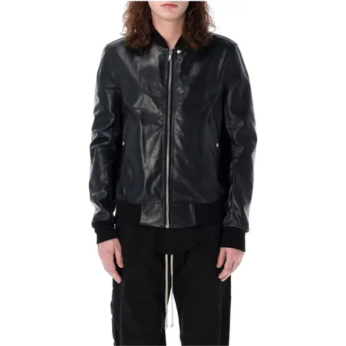 Leather Jacket , male, Sizes: L - Rick Owens - Modalova