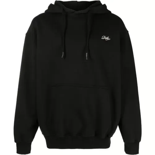 Schwarzer Hoodie mit bedrucktem Logo , Herren, Größe: S - Drole de Monsieur - Modalova