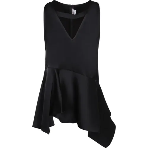 Asymmetrical Stitching V-Neck Top , female, Sizes: XS, S, 2XS - JW Anderson - Modalova