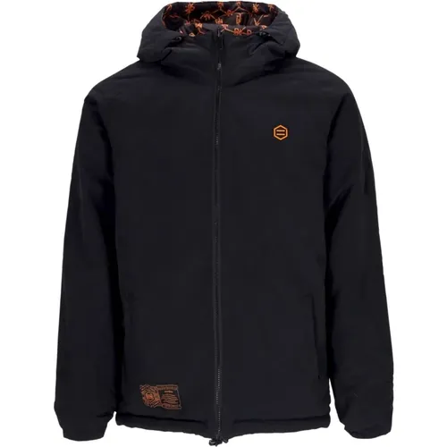 Schwarze Monogramm Wendbare Steppjacke , Herren, Größe: S - Dolly Noire - Modalova