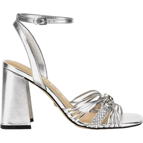 Silberne Sandalen für Damen , Damen, Größe: 38 EU - Guess - Modalova