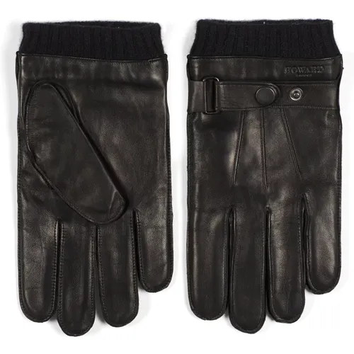 Hochwertige Schwarze Lederhandschuhe für Männer , Herren, Größe: S - Howard London - Modalova