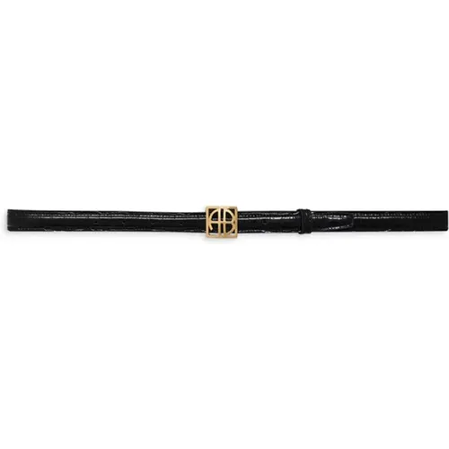 Monogram Belt with Square Buckle , female, Sizes: M/L - Anine Bing - Modalova