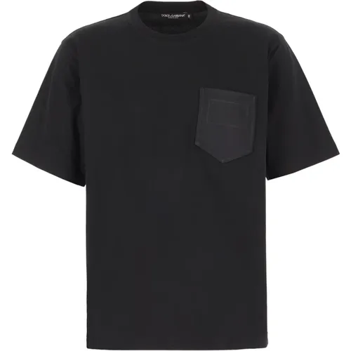 Lässiges Baumwoll T-Shirt , Herren, Größe: L - Dolce & Gabbana - Modalova