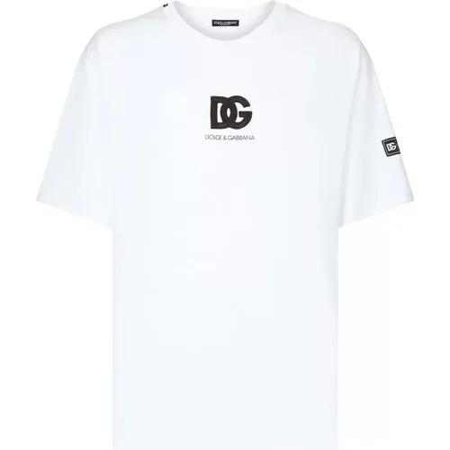 T-shirts and Polos , male, Sizes: L, XL, M - Dolce & Gabbana - Modalova