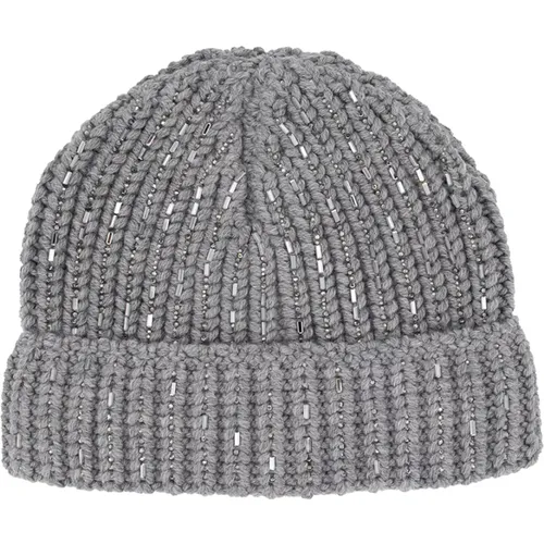 Weiche Winter Beanie mit Lurex Details - Ermanno Scervino - Modalova