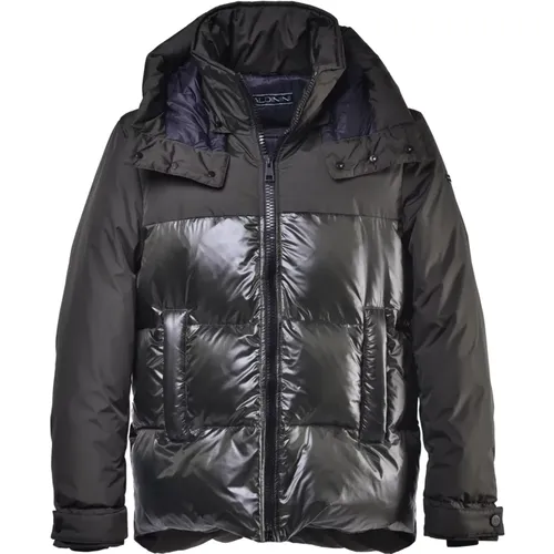 Down jacket in dark nylon - Baldinini - Modalova