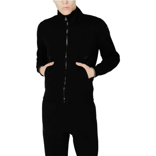 Schwarzer Zip-Sweatshirt für Herren - Blauer - Modalova