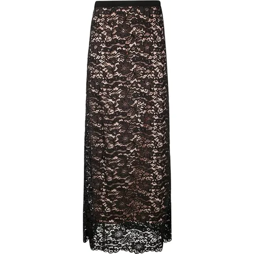 Lace Skirt with Contrasting Slip , female, Sizes: XS, M, S - P.a.r.o.s.h. - Modalova