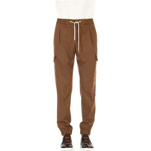 PT TORINO, Elasticated Slim Fit Flannel Jogger Pants, Men