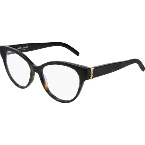 Dark Havana Eyewear Frames , female, Sizes: 53 MM - Saint Laurent - Modalova