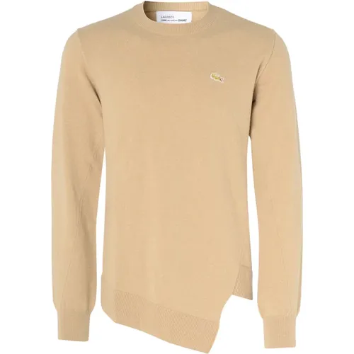 Knit Sweater Camel Wool Logo , male, Sizes: M, XL, L, S - Comme des Garçons - Modalova