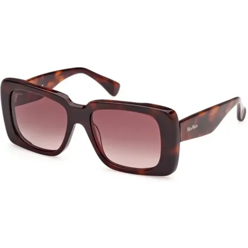 Gradient Sunglasses Dark Havana Frame , unisex, Sizes: 53 MM - Max Mara - Modalova