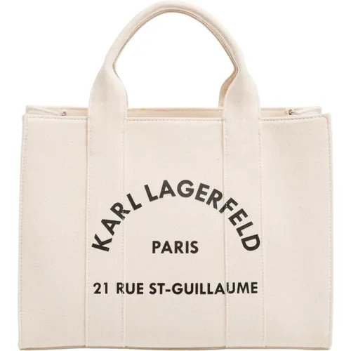 Patterned Tote Bag with Adjustable Strap , female, Sizes: ONE SIZE - Karl Lagerfeld - Modalova