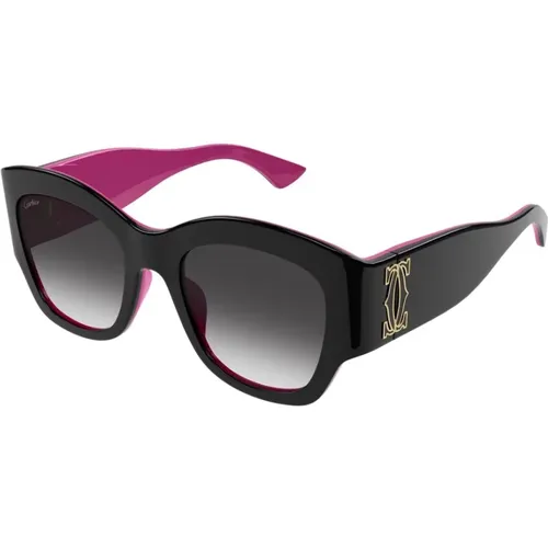 Elevate Your Style with Ct0304S-005 Sunglasses , unisex, Sizes: 52 MM - Cartier - Modalova
