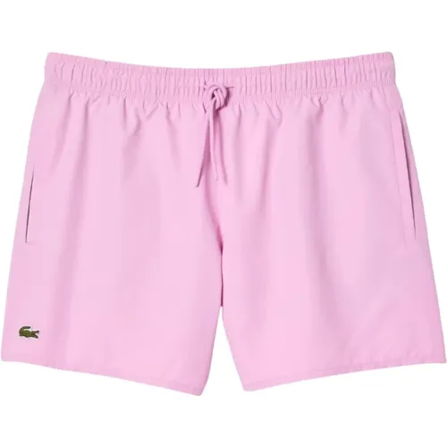 Rose Cotton Swim Shorts , male, Sizes: 2XL, S, L, XL, M - Lacoste - Modalova