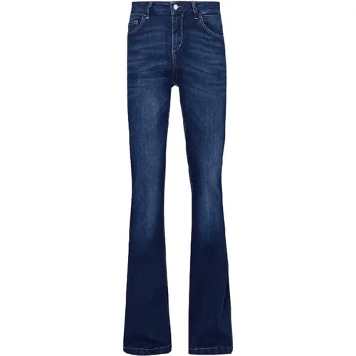 Flare Denim Jeans with Elastic Waist , female, Sizes: W26, W30, W32, W29, W27, W28, W25, W31 - Liu Jo - Modalova