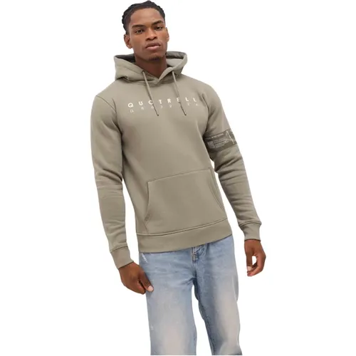 Green/White Hoodie Men , male, Sizes: S, M, XS, L, 2XL - Quotrell - Modalova